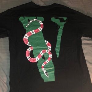 vlone shirt with snake